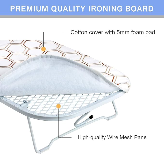 SheeChung Small Tabletop Ironing Board 30" Lx12”W Heavy Duty Ironing Board