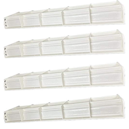 DIYUNIMOULD 4-Pack 39.4" Length Upgraded Heavy-Duty ABS Precast Line Molds with Alignment Holes, Concrete Edge Balcony Mold - Reusable & Time-Saving for DIY & Contractors (B)