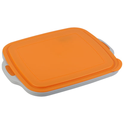 Tiawudi Large Collapsible BBQ Prep Tub with Lid(4.22 Gal/16L), Foldable Camping Sink with Colander, Cutting Board, Dish Basin for Kitchen, Bowl, Vegetable and Fruit, Storage Basket for Picnic