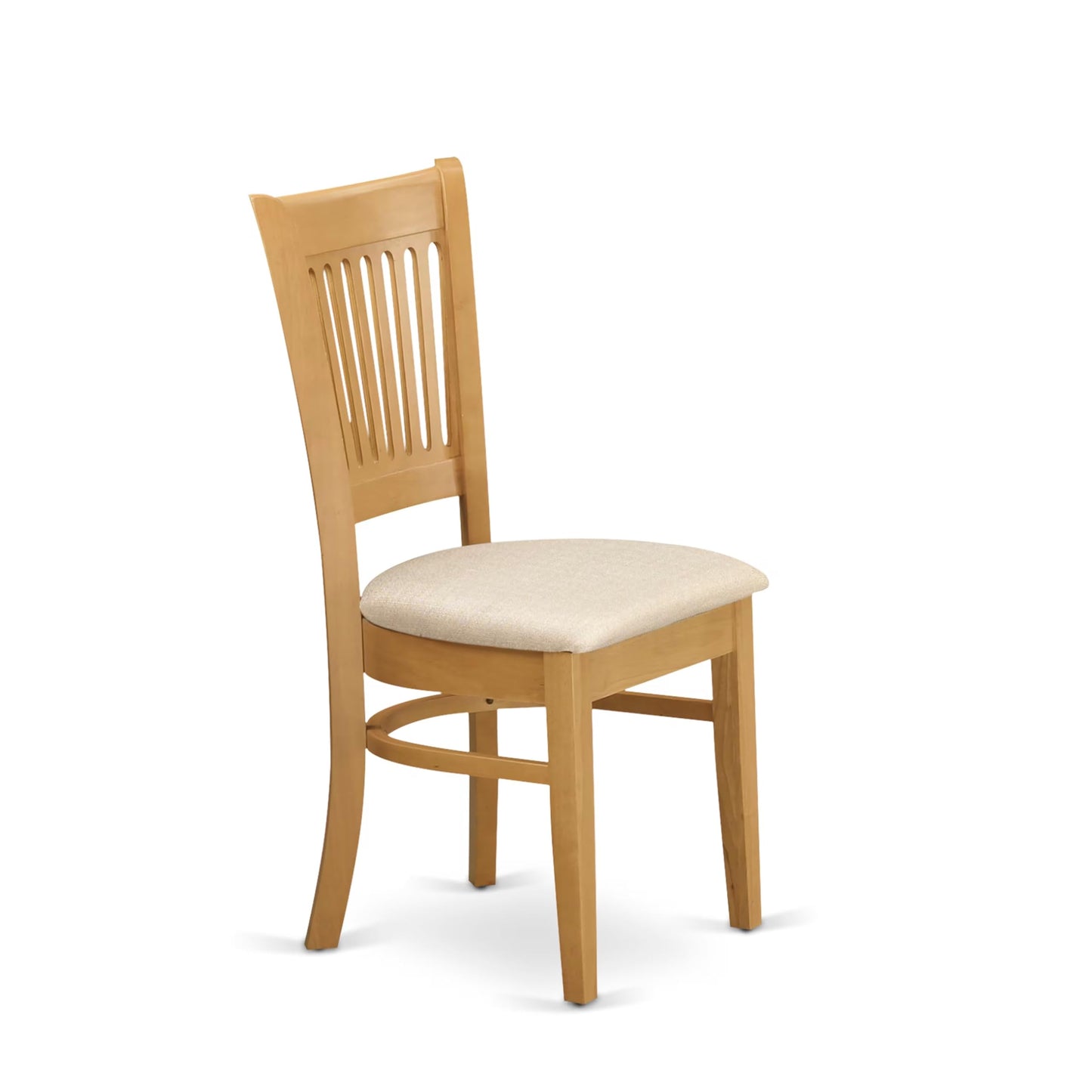 East West Furniture ANVA3-OAK-C 3 Piece Kitchen Table Set for Small Spaces Contains a Round Dining Room Table with Pedestal and 2 Linen Fabric Upholstered Chairs, 36x36 Inch, Oak