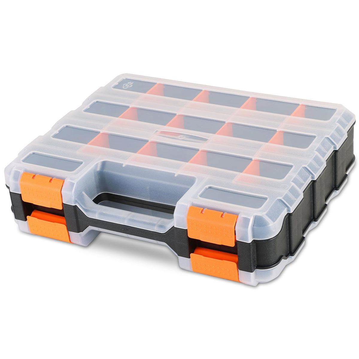 weyleity Small Parts Organizer | Storage Case Tools Box Organizer 34-Compartments Double Side Organizer Box with Removable Dividers for Small Hardware, Screws, Bolts, Nuts, Nails, Beads, Jewelry (1)