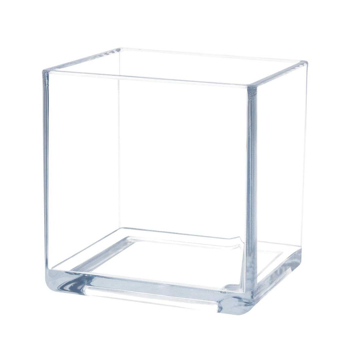 Royal Imports Flower Acrylic Vases Cubes, Decorative Centerpiece for Home or Wedding, Non Breakable Plastic, 6x6 - Clear