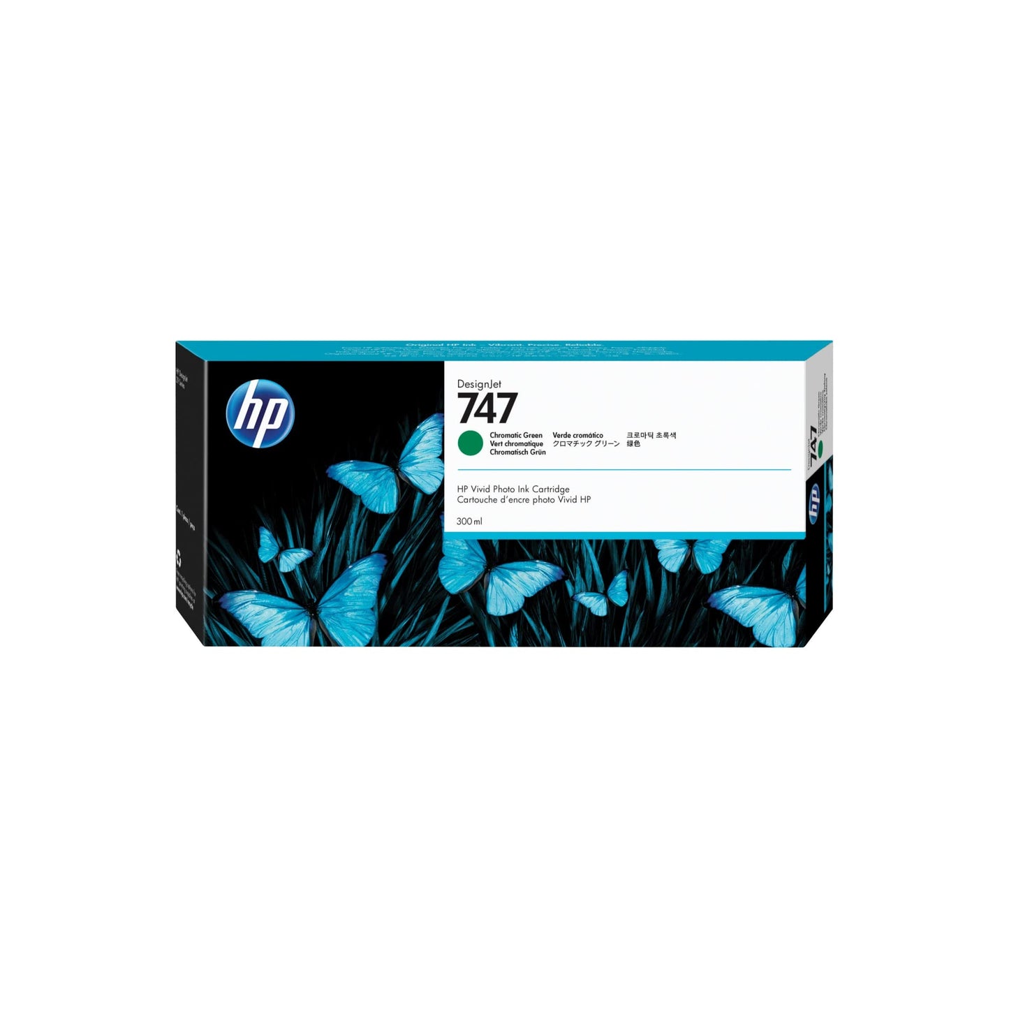 HP 747 Chromatic Green 300-ml Genuine Ink Cartridge (P2V84A) for DesignJet Z9+ Large Format Printers