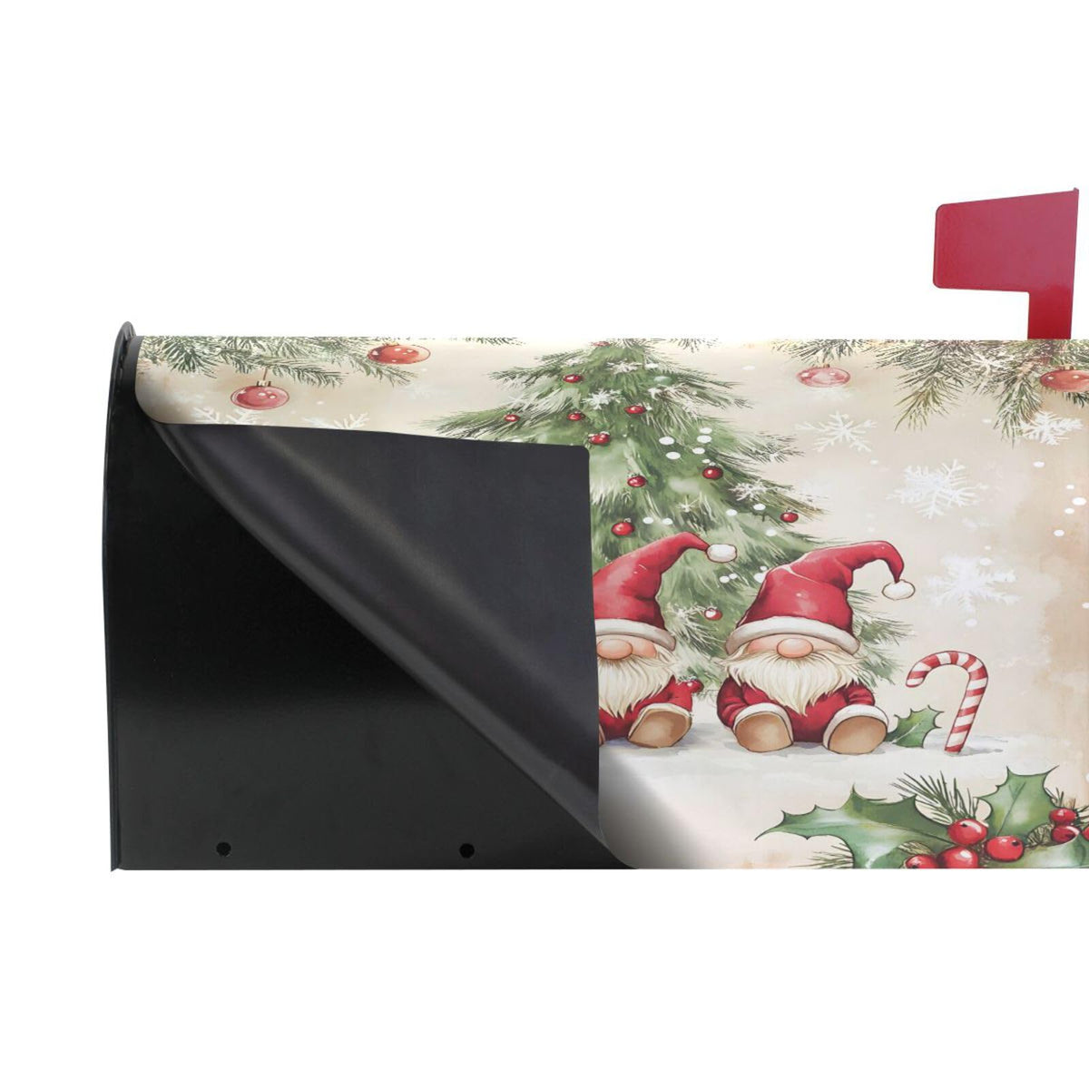 ALAZA Cute Christmas Gnomes Magnetic Mailbox Cover MailWraps Garden Yard Home Decor for Outside Standard Size-18"x 20.8"