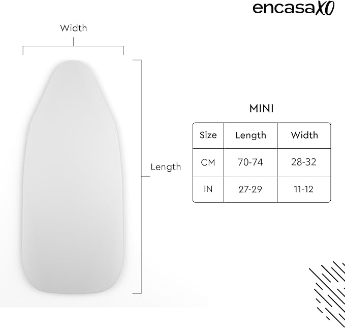 Encasa XO Ironing Board Cover and Pad 28"x12"