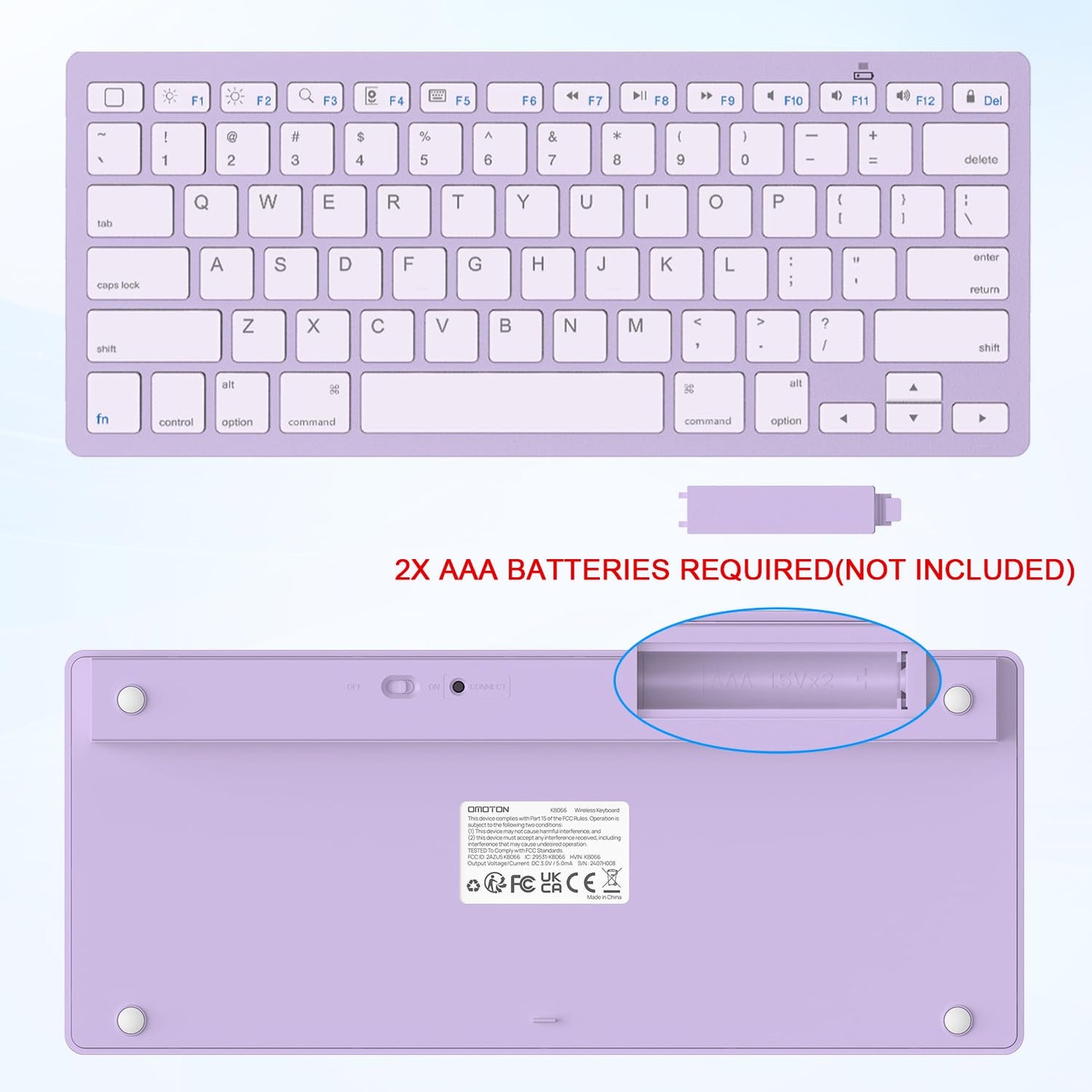 OMOTON Bluetooth Keyboard Compatible with iPad 10th Generation, iPad 10.2 (9th/8th/7th), iPad Pro 13/12.9/11 inch, iPad Air/Mini and More iOS Devices, White