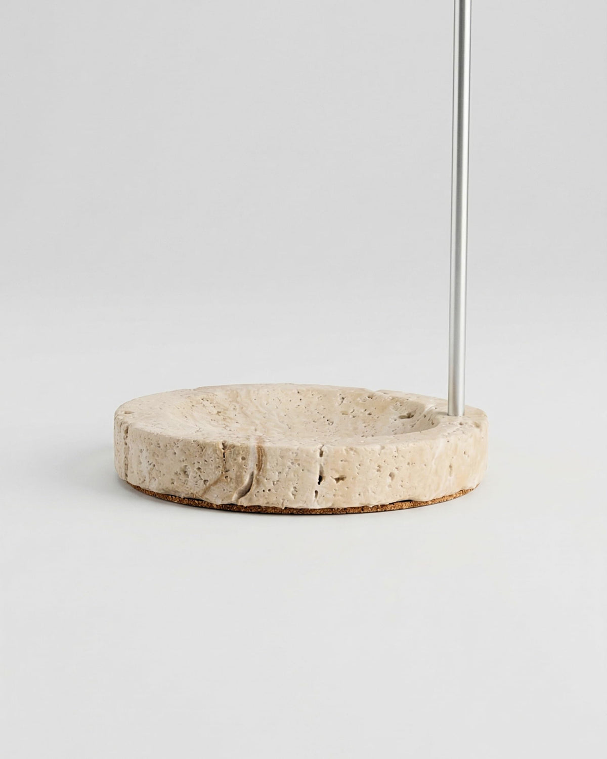 Astavostone Travertine Incense Holder for Sticks, 10.2" Upside Down Incense Burner with Aluminum Clip, Natural Stone Ash Catcher, Wabi Sabi Home Decor for Meditation, Yoga, Spa Room