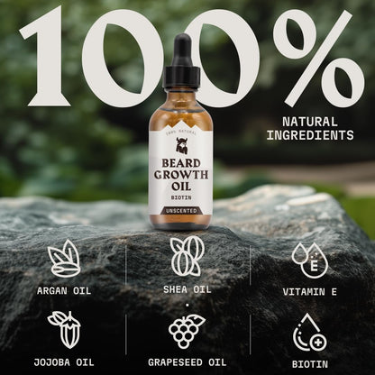 Striking Viking Beard Oil with Biotin for Men - 2 Fl Oz, 1 Pack, Sandalwood - Thickening & Conditioning Beard Growth Oil & Serum with Argan & Jojoba for Hydrated Facial Hair