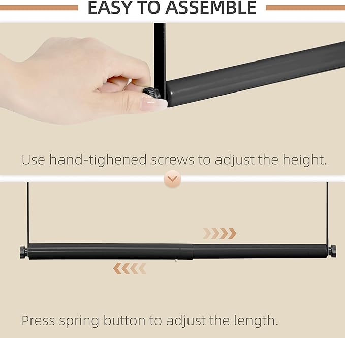 STORAGE MANIAC Adjustable Closet Rod Extender, Heavy Duty Space-Saving Clothes
