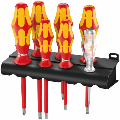 Wera 6147 Kraftform Insulated VDE Screwdriver Set, 7 Pieces