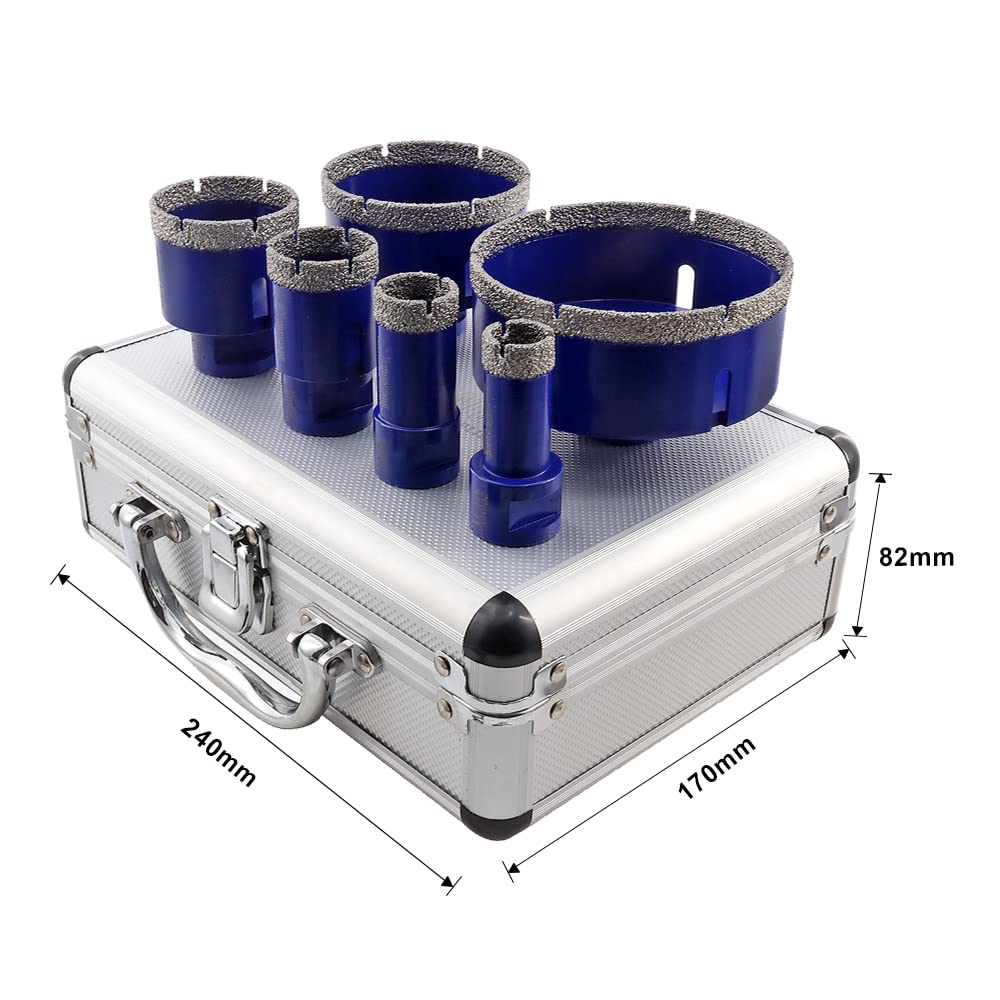 SHDIATOOL Diamond Drill Core Bits Set for Porcelain Hole Saw Cutter for Tile Marble Ceramic Granite