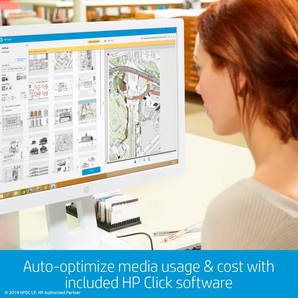 HP DesignJet T650 Large Format 36-inch Plotter Printer, Includes 2-Year Onsite Warranty Support (5HB10T) - New Model