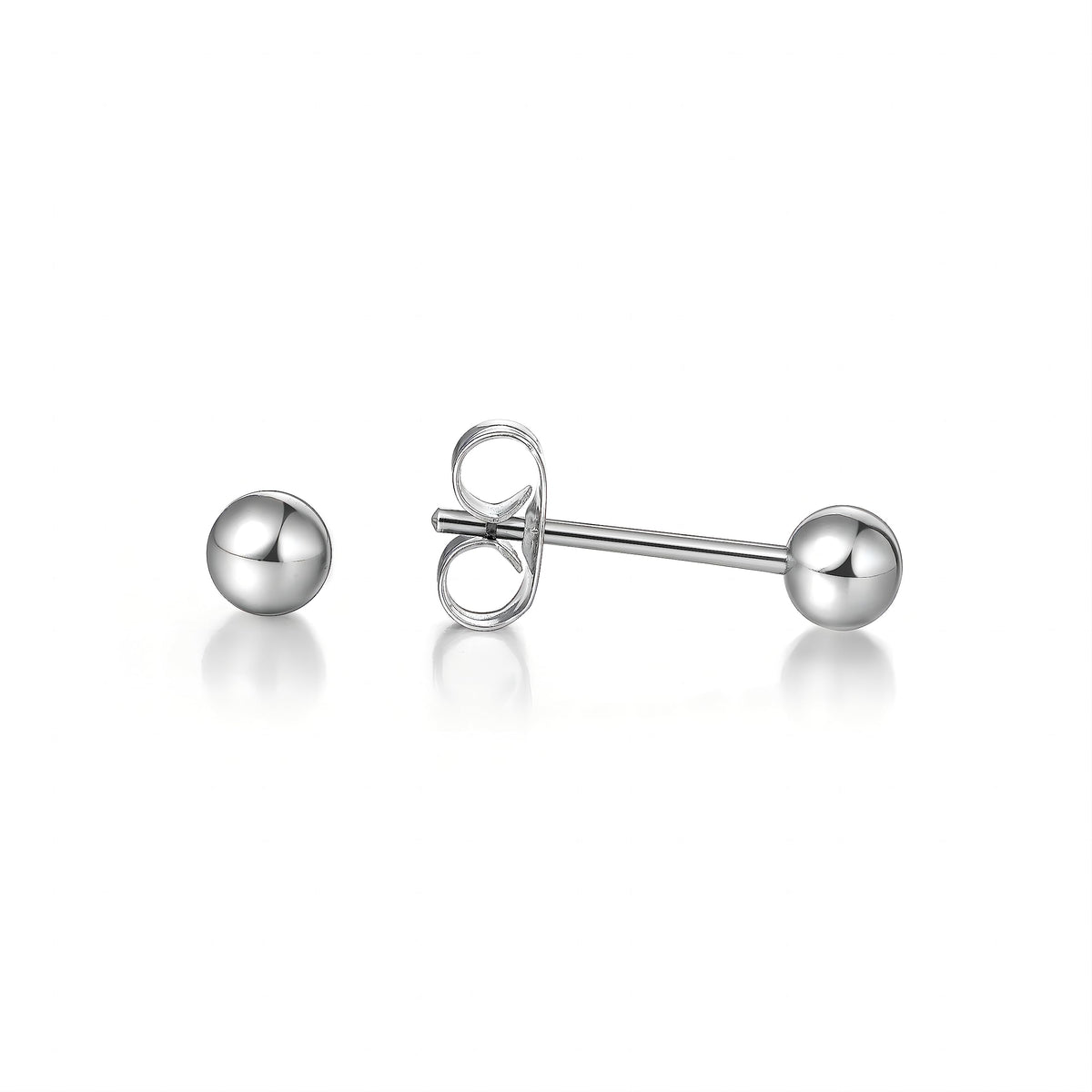 Limerencia G23 Pure Titanium Earrings F136 Implant Grade Titanium Studs 20G Hypoallergenic Round Cubic Zirconia/Princess-Cut/Square/Ball Earrings for Women Men Sensitive Ears(3mm Round Ball)