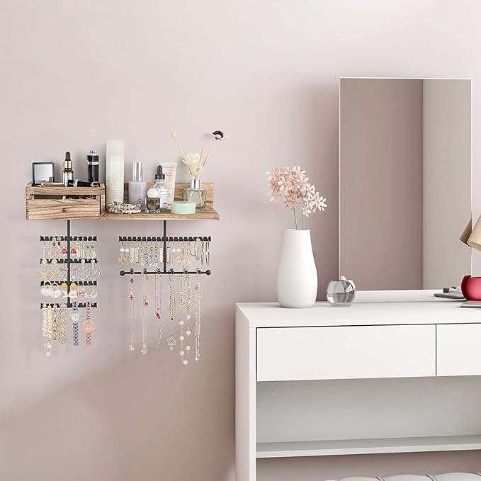 VINAEMO Jewelry Organizer Hanging Wall Mounted Jewelry Holder