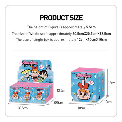 POP MART CRYBABY × Powerpuff Girls Series-Vinyl Face Plush 1Box 2.5 inches Action Figure Art Toy Articulated Character Fan-Favorite Collectible