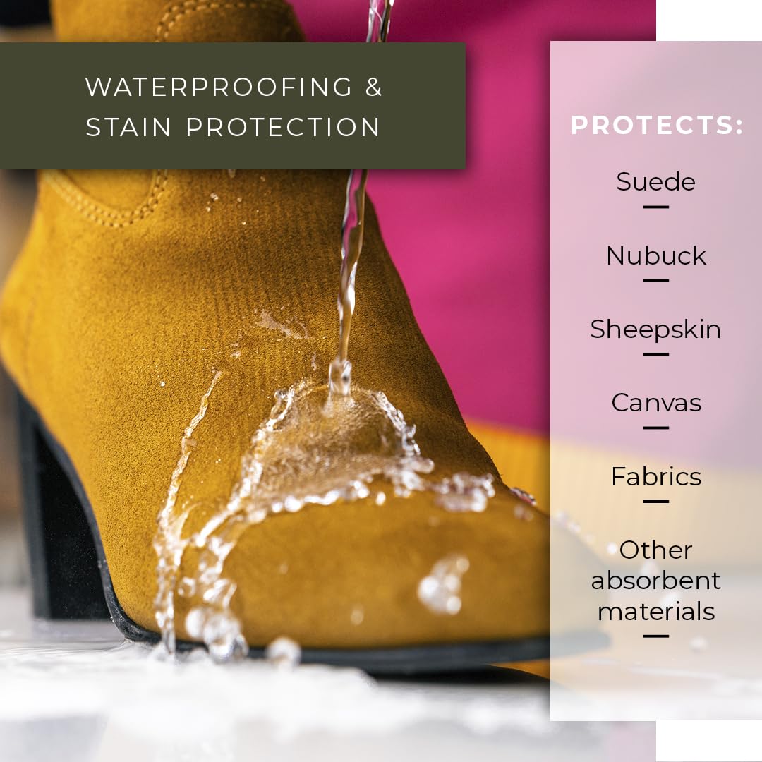 Renapur Suede, Nubuck, Fabric Waterproofing/Stain Protection — Eco-Friendly, Non-Toxic, for Shoes, Boots, Trainers & Clothing (250ml Spray Bottle)