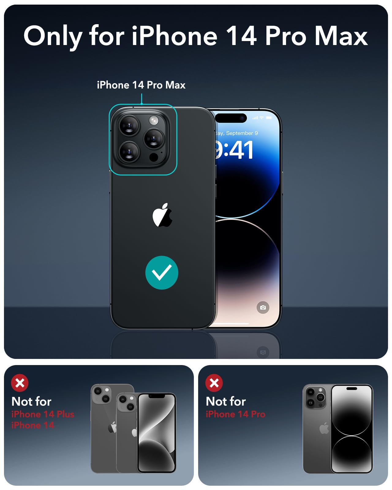 ESR 3 Pack 9H+ Glass for iPhone 16 Pro Max Screen Protector, [Military Grade Shatterproof & Longest Durable] Armorite Ultra-Tough Tempered Glass with UltraFit Tray