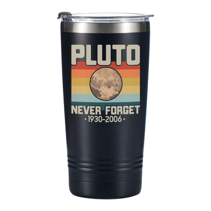 Onebttl Space Gifts for Men Boys Astronomy Lover - Pluto Never Forget Retro Tumbler - Science Nerd Travel Coffee Mug 20oz