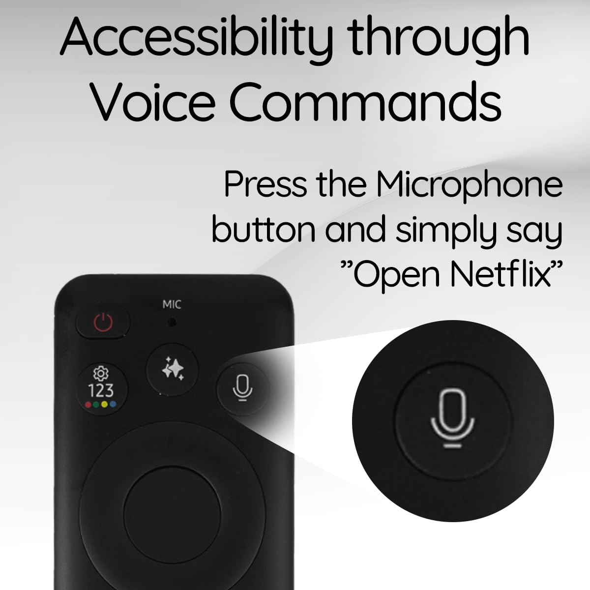 Ceybo Original Solar Voice Remote Control Replacement with YouTube Netflix Shortcut for Samsung Smart TVs, Compatible with Neo QLED 8K, QLED (BN59-01480A)