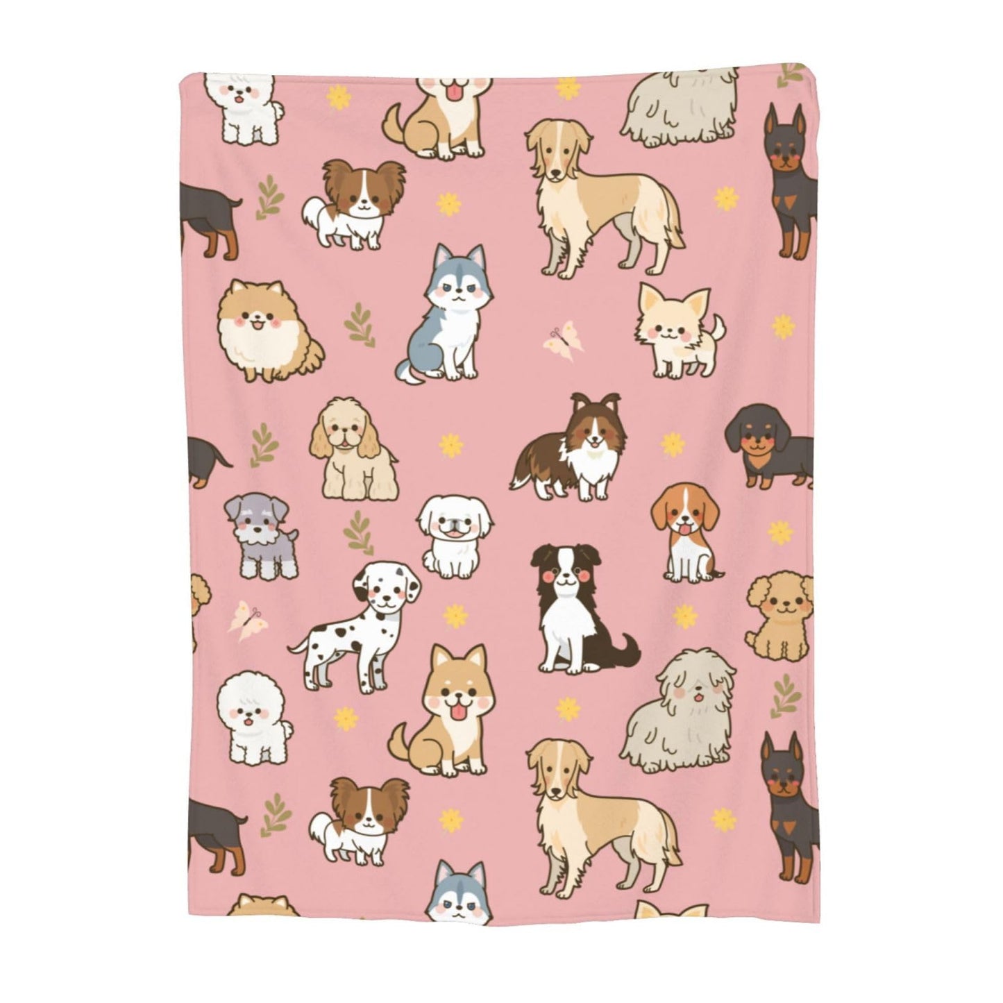 Cute Puppy Dog Throw Blanket Cozy Fluffy Plush Blanket Soft Flannel Throw Blanket for Kids Men Women Gift Sofa Bed Couch 50"x40"