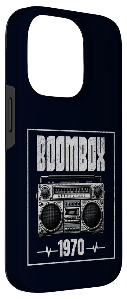 Boombox CD Player Cassette Audio AM FM Radio 1970 Birthday Case for iPhone 14 Pro