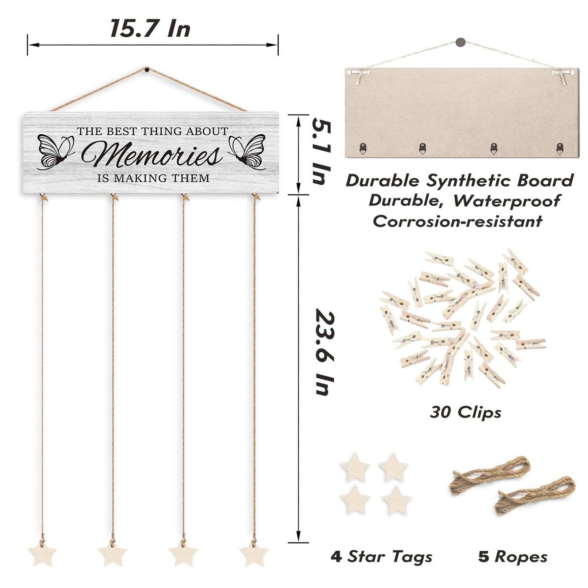 SJDFCSA Family Picture Frames Collage Photo Hanging Display Picture Board Christmas Gifts for Grandparents Mom Women, the Best Thing About Memories is Making Them Home Living Room Bedroom Wall Decor