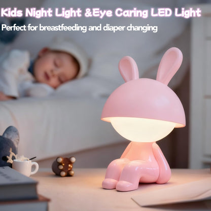 ShonlPin Night Lights for Kids,Rechargeable Table Light,Touch Bedside Lamps,Cordless Dimmable Warm White Light,Baby Nursery,Breastfeeding,Sleep Aid,Bunny Cute Decor Gifts for Newborn Toddler Boy Girls