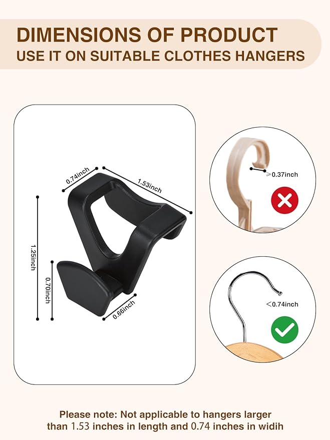 Smartor Clothes Hanger Connector Hooks 60 Pack, Closet Storage and Organization