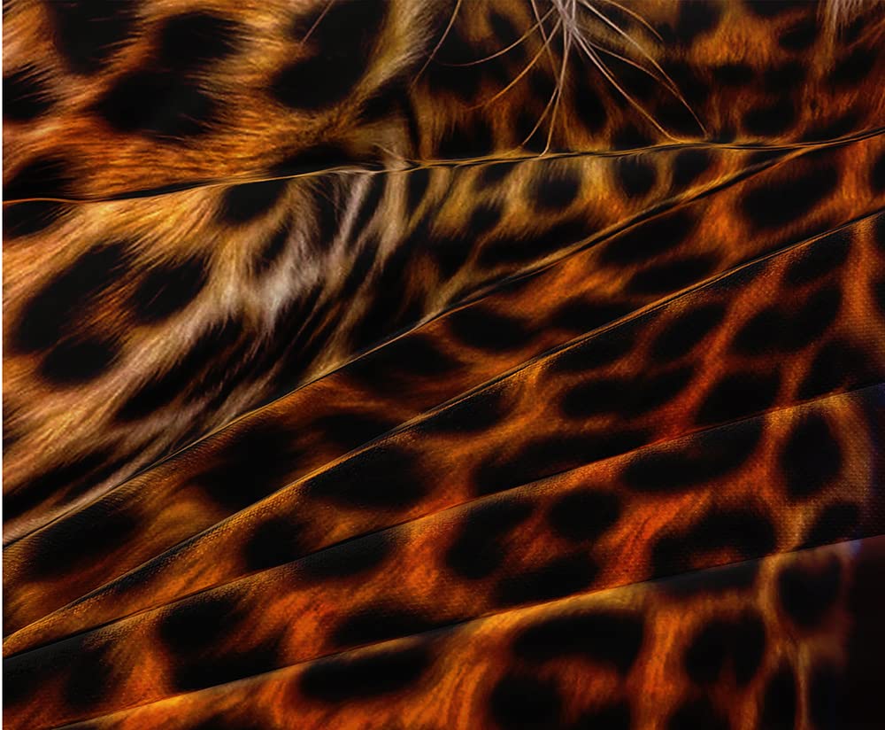 Holiyjog Cheetah Print Bedding Leopard Quilt Cover Sets Brown Linens Bed Pillow Shams King Size Animal Home Textile (King, 002)