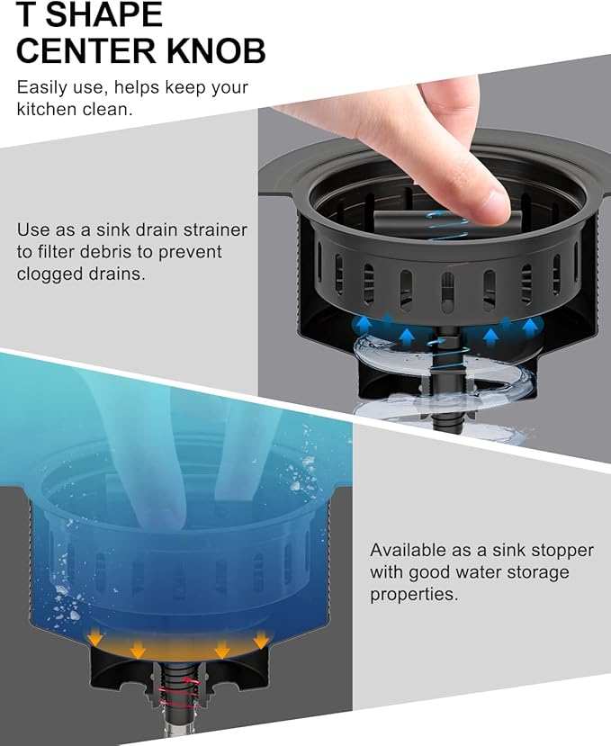 BOTEMY B9171 Bronze Kitchen Sink Drain Kit 3 1/2 Sink Strainer