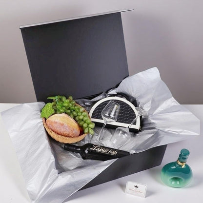 UoeRing 1 Extra Large Black Gift Box 17x14.5x6 inch Luxury Gift Box for Presents with Magnetic Closure Lid Collapsible,Birthday,Christmas,Contains Card, Ribbon,Tissue Paper,Shredded Paper Filler