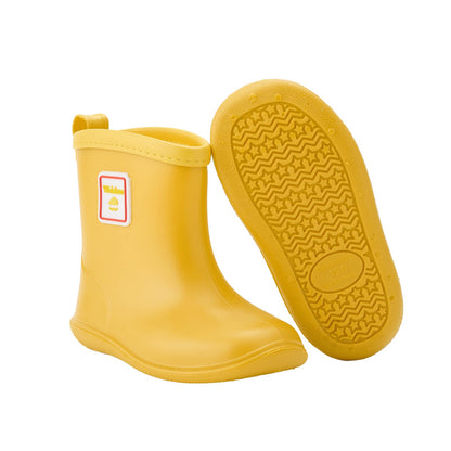 Baby Wellies Waterproof Lightweight Toddler Rain Boots for Little Kids Unisex Boys Girls, Manufacturer Size 14, 5.5 UK Child, Yellow