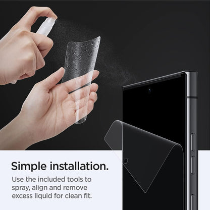 Spigen NeoFlex Screen Protector Designed for Galaxy S23 Ultra (2023) [2 Pack] - Case Friendly
