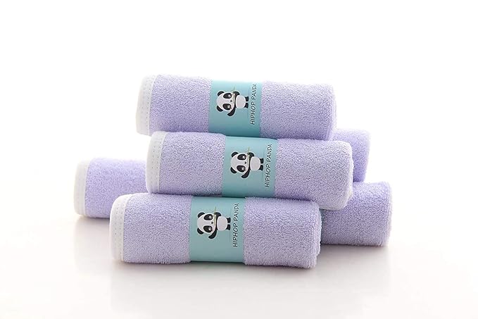 HIPHOP PANDA Baby Washcloths, Rayon Made from Bamboo