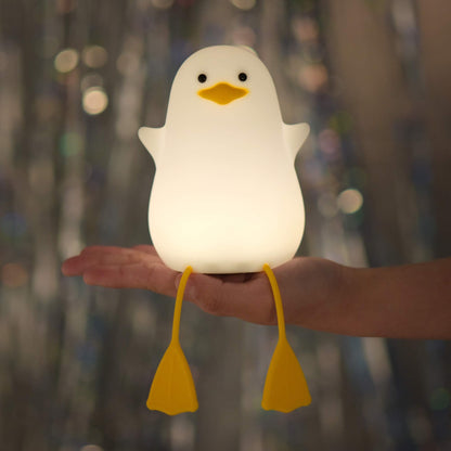 YuanDian Cute Duck Night Light, Gifts for Women Teen Girls Baby,Night Lights for Kids Bedroom, Cute Christmas Seagull Chick Silicone Nightlights for Children Toddler.