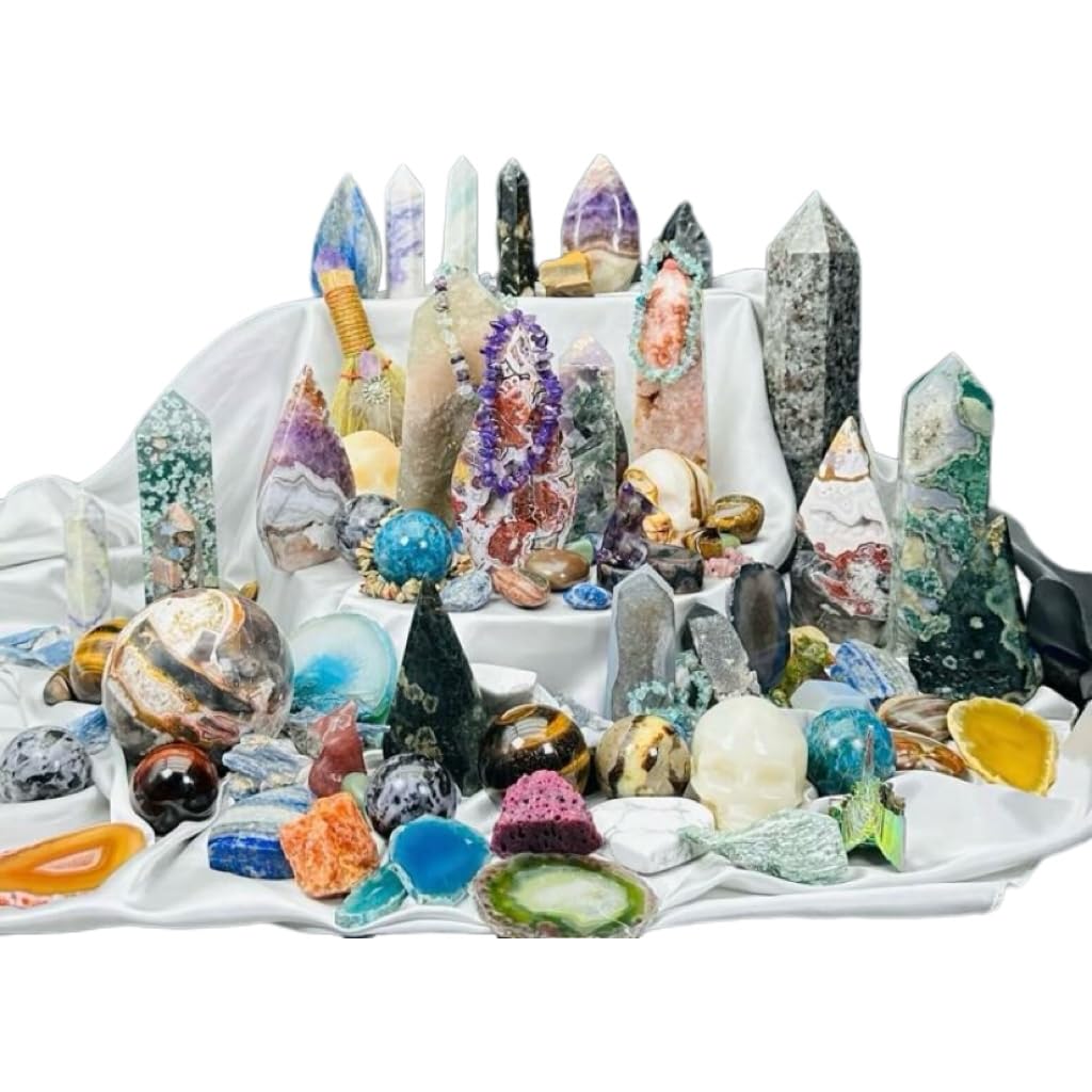 Generic 1LB Crystal Spoon Mystery Crystal Bag Quartz Crystal Raw Stone DIY Crystal Jewelry