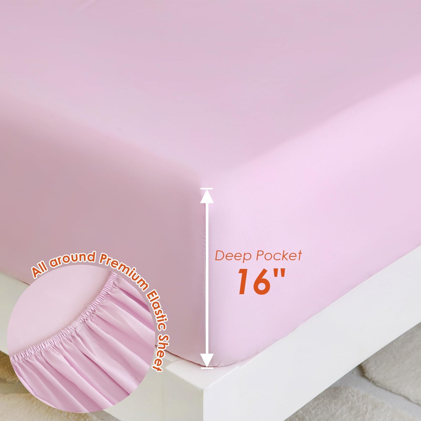 Homilay Toddler Size Light Pink Comforter Set for Kids, Toddler, Boys&Girls, 4 Pieces Bed-in-a-Bag Bedding Set, All Season Ultra Soft Oeko TEX Sheets Set with Comforter, (Cute Rabbit)