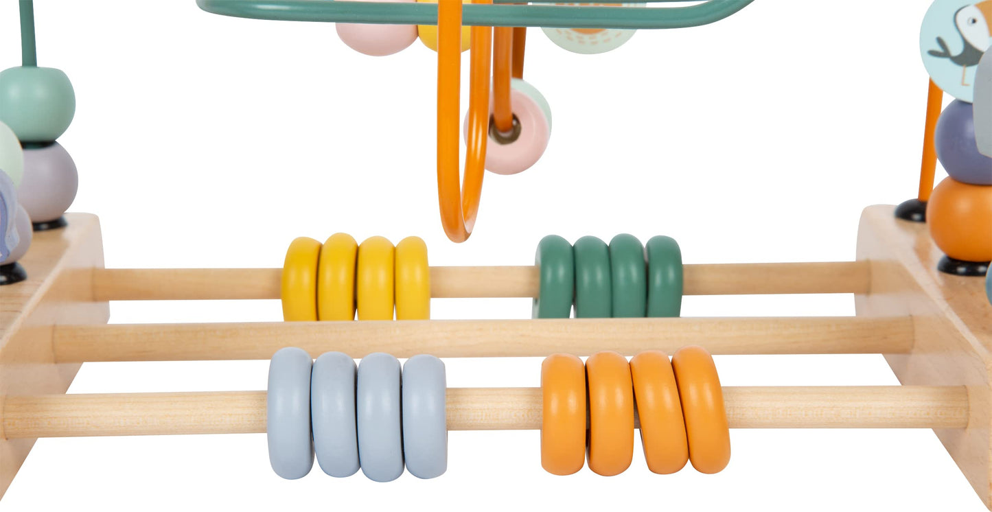 Small Foot 11956 Bead Maze Safari, with three metal tracks, wooden motor activity for kids aged 12 months and older
