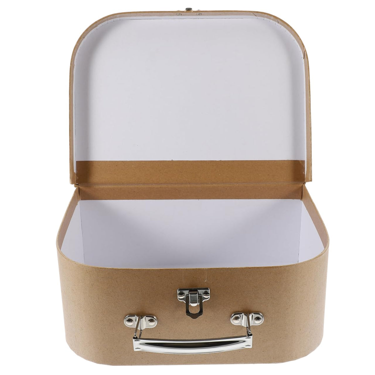 VILLCASE Cardboard Suitcase Box with Handle - Decorative Thickened Paperboard Storage Box for Crafting Organizing and Gifting Jewelry, Stationery, Wedding Party Favors 10x7.5x3.9 inch