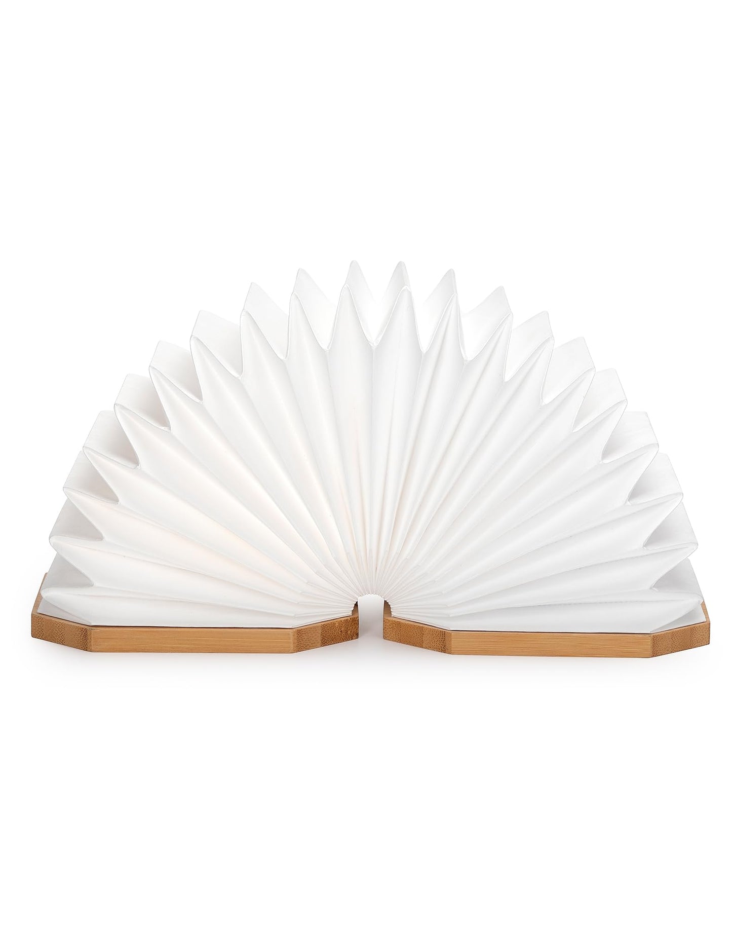 ZBOLE Originality Folding Accordion Lamp, Warm Light Lamp, Portable Desk Lamp, Japanese Gifts, Creative LED Paper Lantern with USB for Home Decoration(Bamboo)