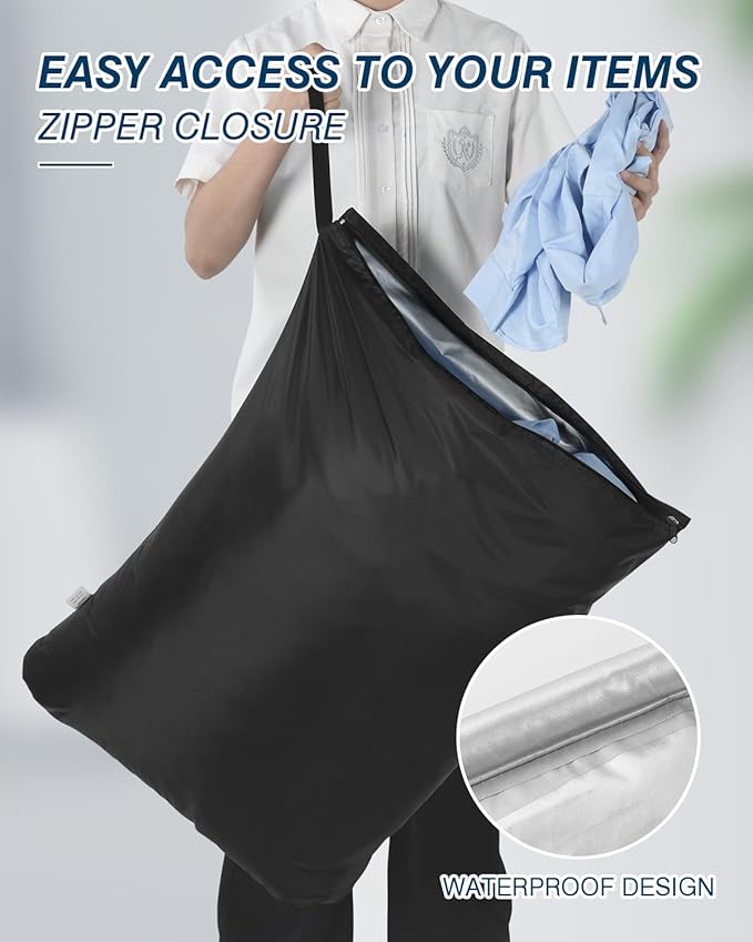OTraki 2Pcs Large Laundry Bags 24x32 inch Wet Dry Bag Reusable Waterproof Bag