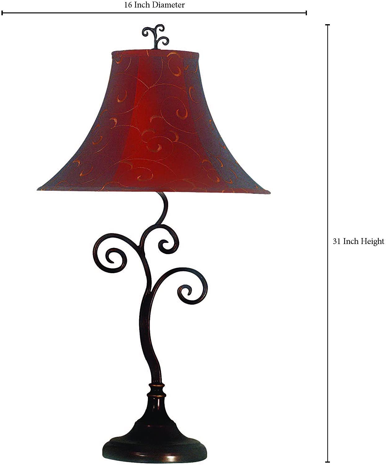Kenroy Home 31380BRZ Richardson Table Lamps, Large, Bronze
