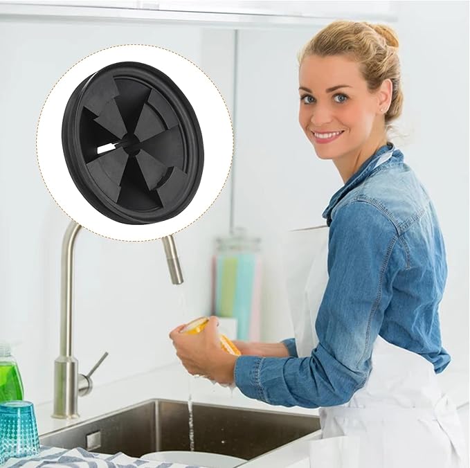Garbage Disposal Splash Guard, 2 Pack Upgraded EPDM Rubber Drain Insert
