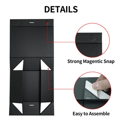 WARMGBOXCO 1 PCS Black Gift Box 13x9x4Inch,Gift Boxes with Lids for presents,Collapsible Boxes for Gifts,With Greeting Card,Suitable for Bridesmaid Proposal Box,Birthday Gift Box,Etc.