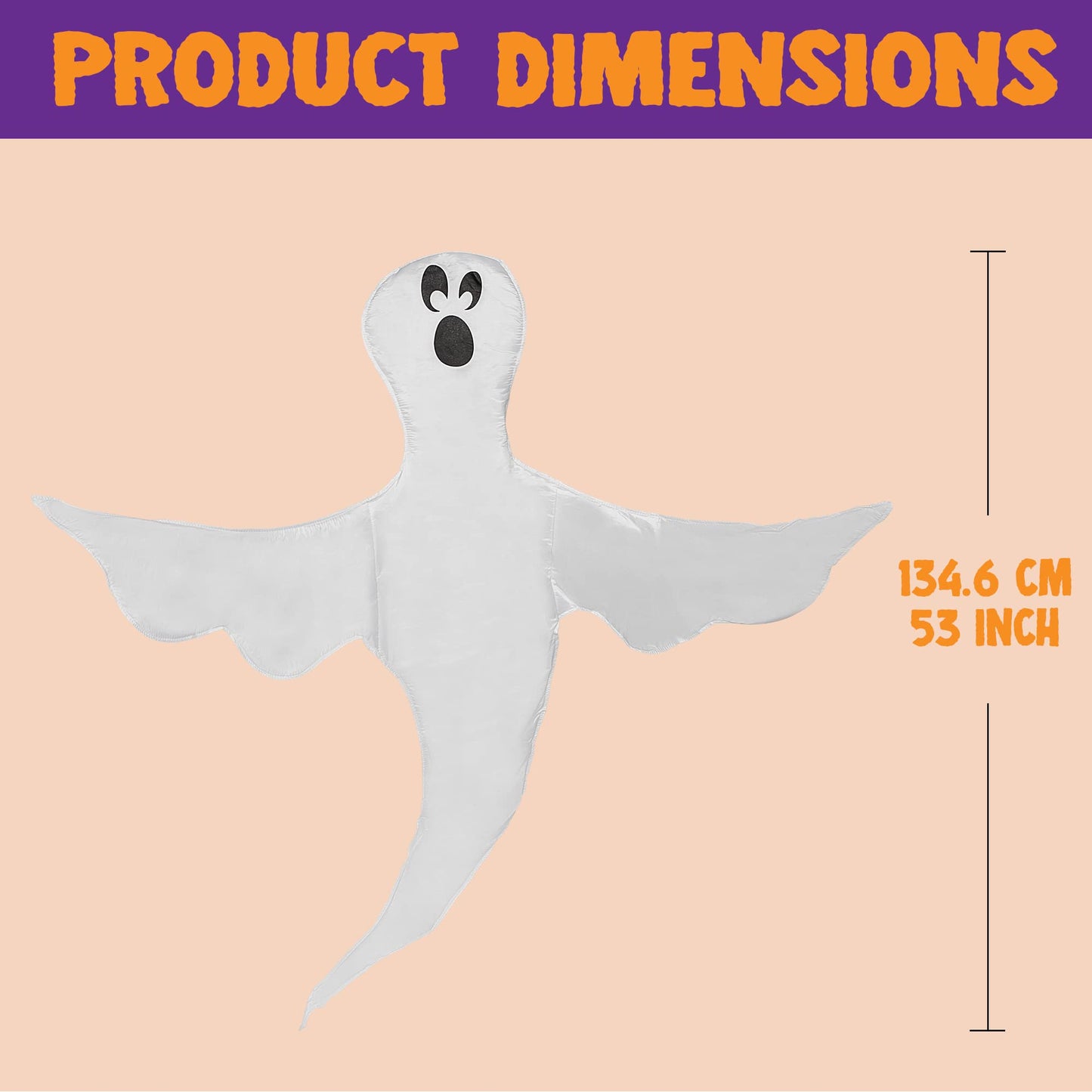JOYIN Halloween Tree Wrap Ghost Decoration Outdoor, Cute Ghost Design Decorations for Halloween Lawn, Tree, Party Supplies
