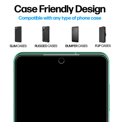 Power Theory Designed for Samsung Galaxy S21 FE 5G Screen Protector Tempered Glass [9H Hardness], Easy Install Kit, 99% HD Bubble Free Clear, Case Friendly, Anti-Scratch, 2 Pack