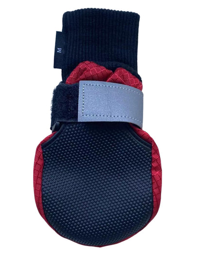 Vibrant Fellow Paw Protector Dog Boots Soft Protective and Skid-proof Set of 4 Size M Colour Red