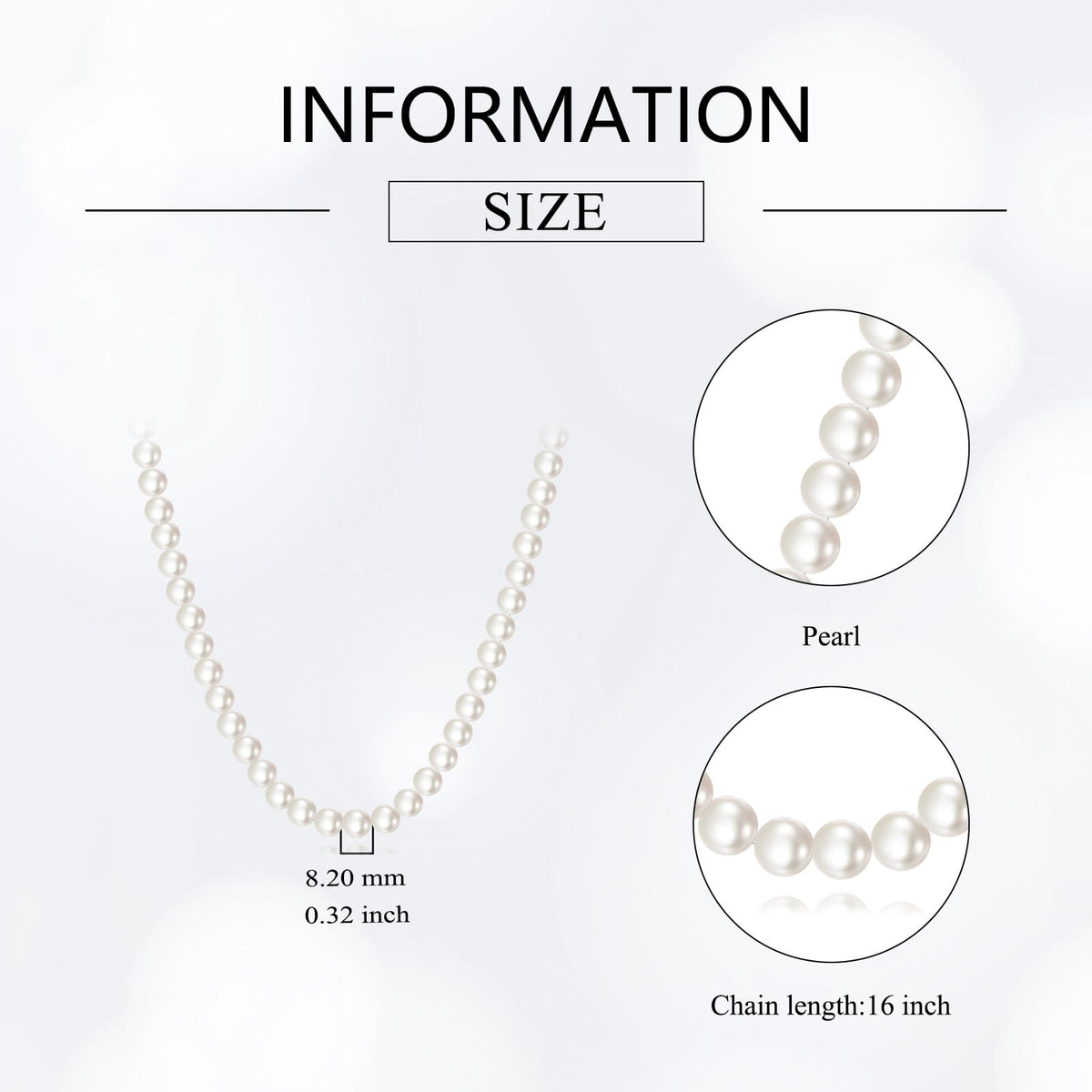 POPLYKE Pearl Necklace Men Women 925 Sterling Silver collar de perlas para hombre Bead Pearls Jewelry Gifts