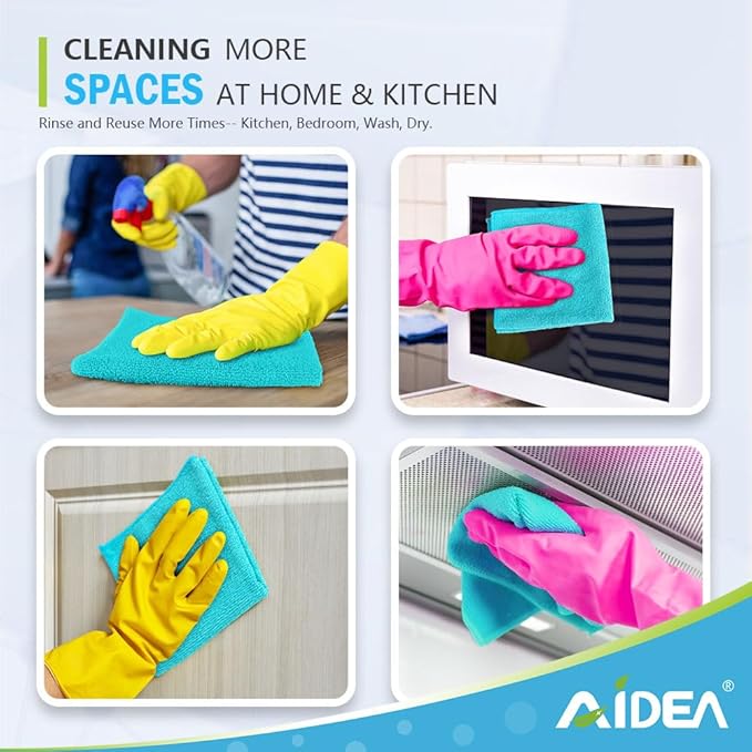 AIDEA Microfiber Cleaning Cloth-50PK, Soft Microfiber Towels