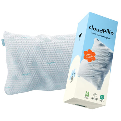 Cloudpillo Memory Foam Pillow - Luxury Ergonomic Headrest for Neck and Shoulder Pain Relief, Cooling & Warming Technology, Hypoallergenic Design, Optimal Support & Comfort - Standard Size (48x74 cm)
